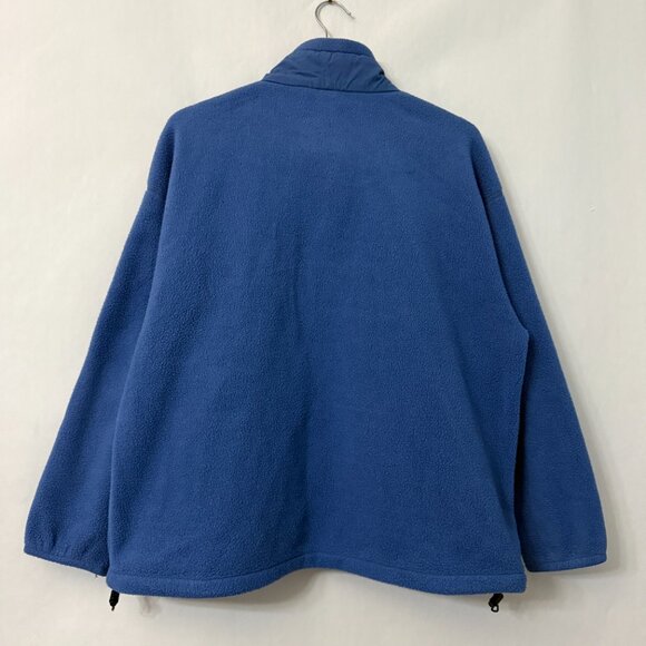Columbia Plush Fleece Full Zip Jacket Blue With Zip Pockets Made in USA Size XL - Picture 2 of 11